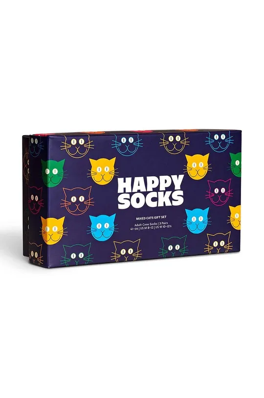 πολύχρωμο Κάλτσες Happy Socks 3-pack Ανδρικά