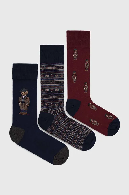 πολύχρωμο Κάλτσες Polo Ralph Lauren 3-pack Ανδρικά