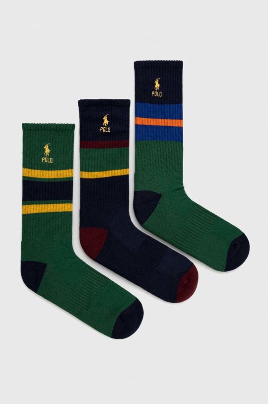 vícebarevná Ponožky Polo Ralph Lauren 3-pack Pánský