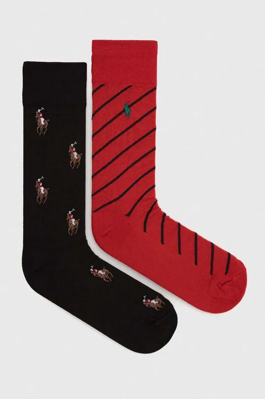 κόκκινο Κάλτσες Polo Ralph Lauren 2-pack Ανδρικά