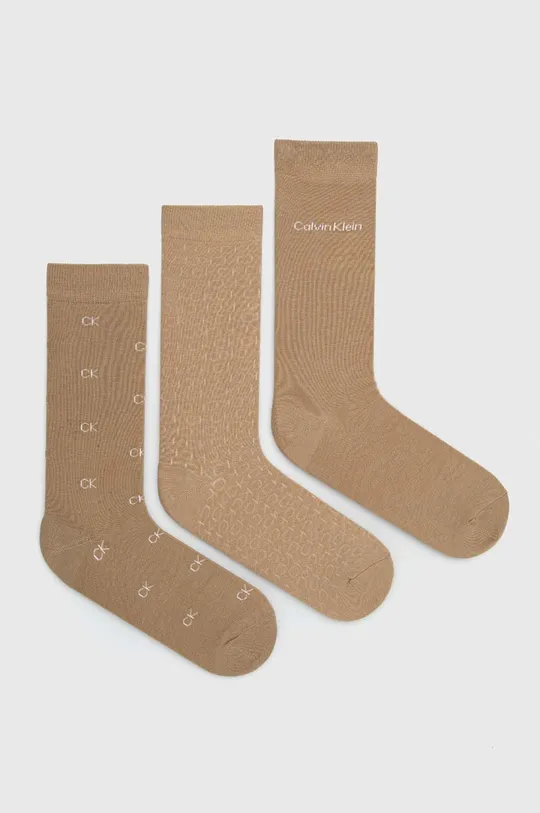 béžová Ponožky Calvin Klein 3-pack Pánský