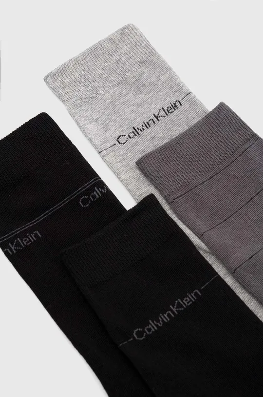Ponožky Calvin Klein 4-pak sivá