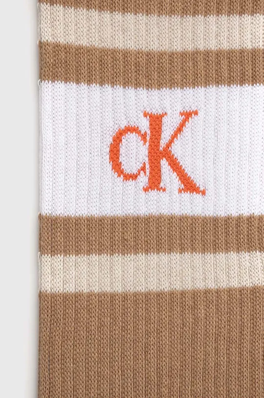 Ponožky Calvin Klein 4-pack hnědá