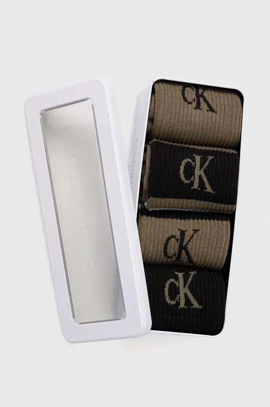 Κάλτσες Calvin Klein 4-pack  73% Βαμβάκι, 21% Πολυαμίδη, 5% Ελαστοδιένιο, 1% Σπαντέξ