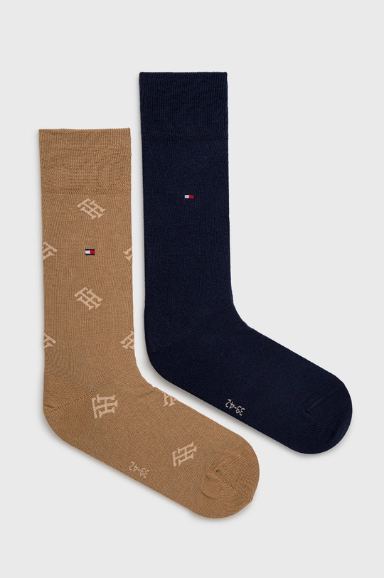 Tommy Hilfiger skarpetki (2-pack) brązowy