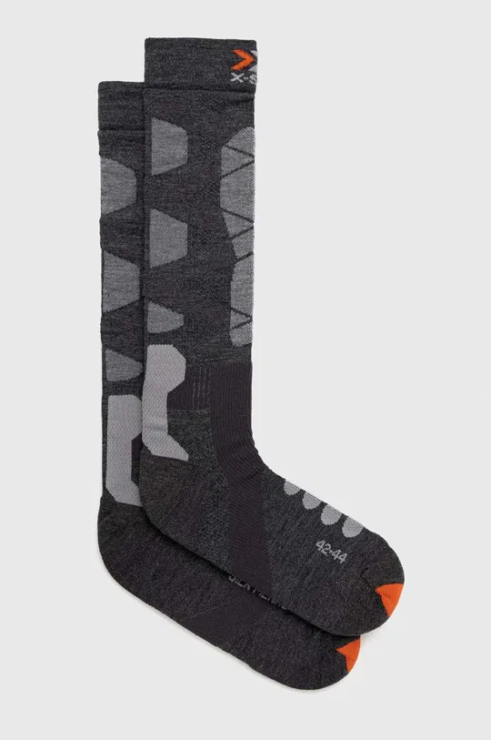 γκρί Κάλτσες του σκι X-Socks Ski Silk Merino 4.0 Ανδρικά