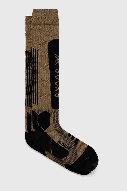 χρυσαφί Κάλτσες του σκι X-Socks HeliXX Gold 4.0 Ανδρικά