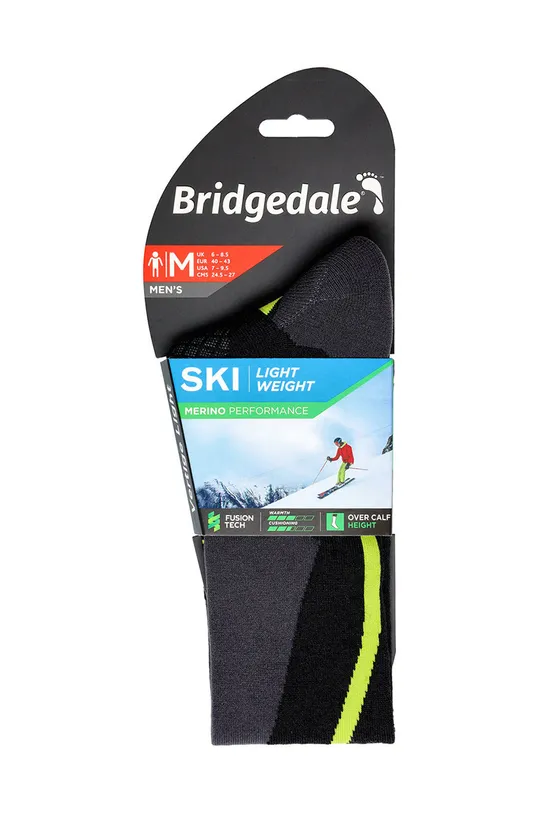 Κάλτσες του σκι Bridgedale Lightweight Merino Performance μαύρο