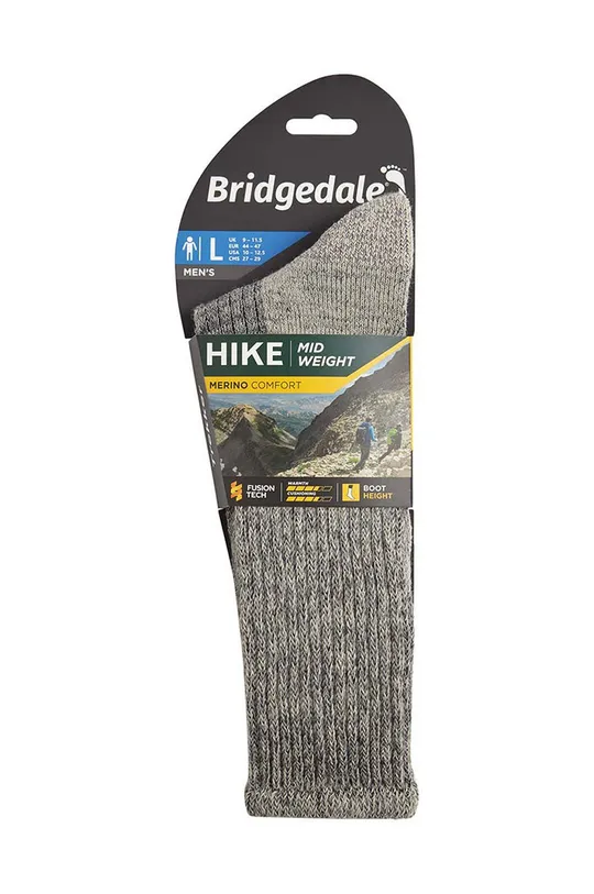 Bridgedale skarpetki Midweight Merino Comfort szary