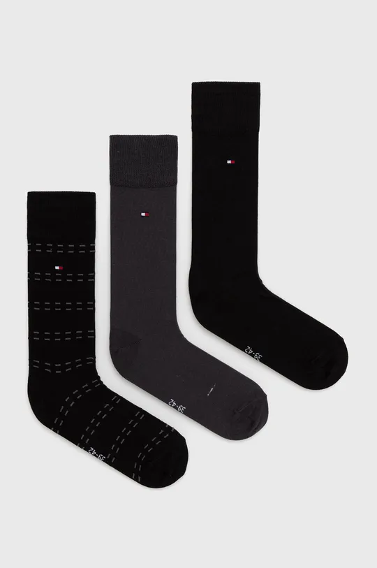 μαύρο Tommy Hilfiger κάλτσες (3-pack) Ανδρικά