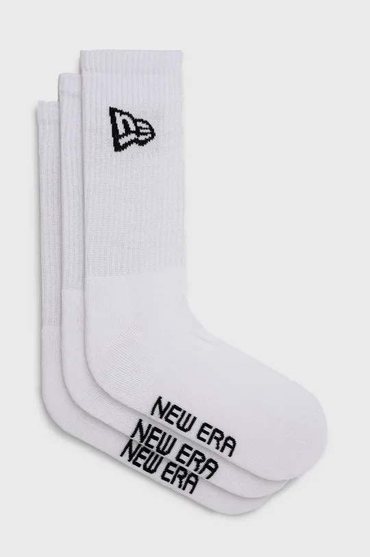 λευκό New Era κάλτσες (3-pack) Unisex