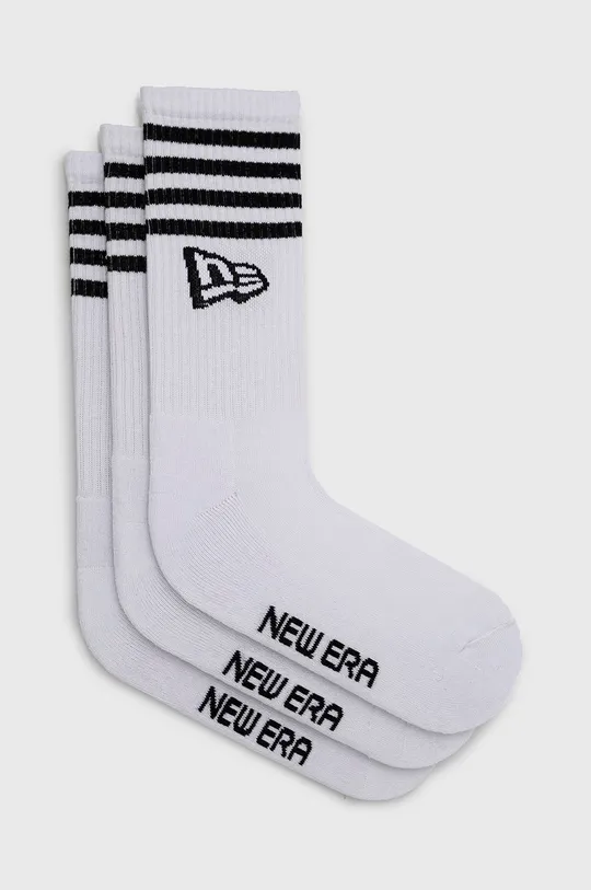fehér New Era zokni (3 pár) Uniszex