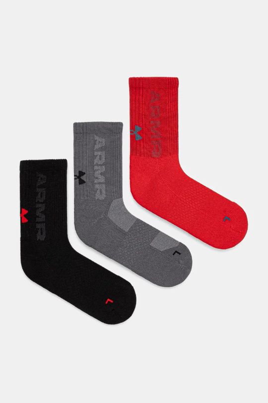 Κάλτσες Under Armour 3-pack κόκκινο 1373084