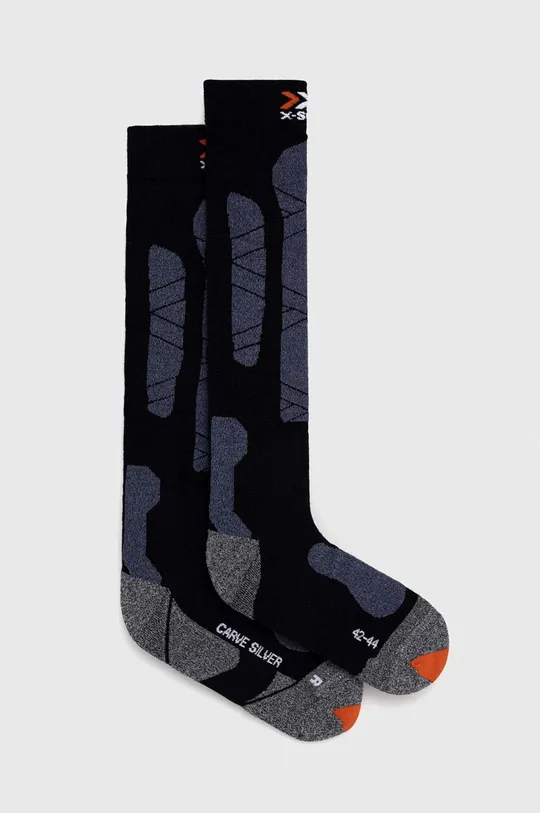 czarny X-Socks skarpety narciarskie Carve Silver 4.0 Unisex