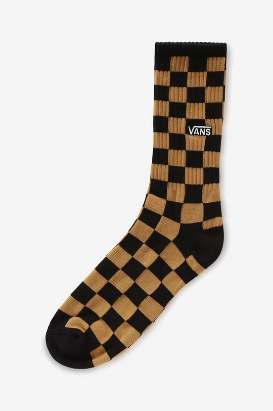 brown Vans socks VN0A3H3N5RJ Vans Checkerboard Crew Unisex