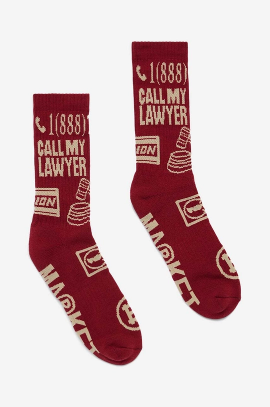 czerwony Market skarpetki bawełniane Call My Lawyer Socks Unisex