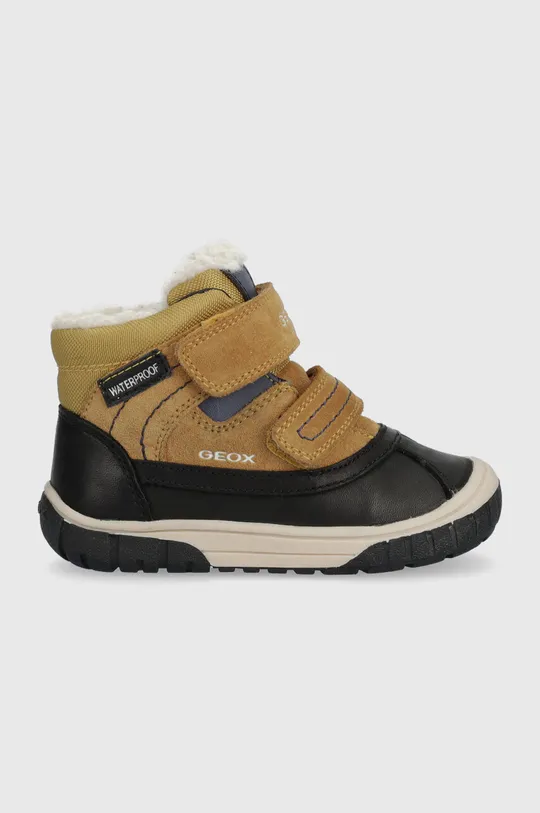 beżowy Geox buty zimowe dziecięce Chłopięcy