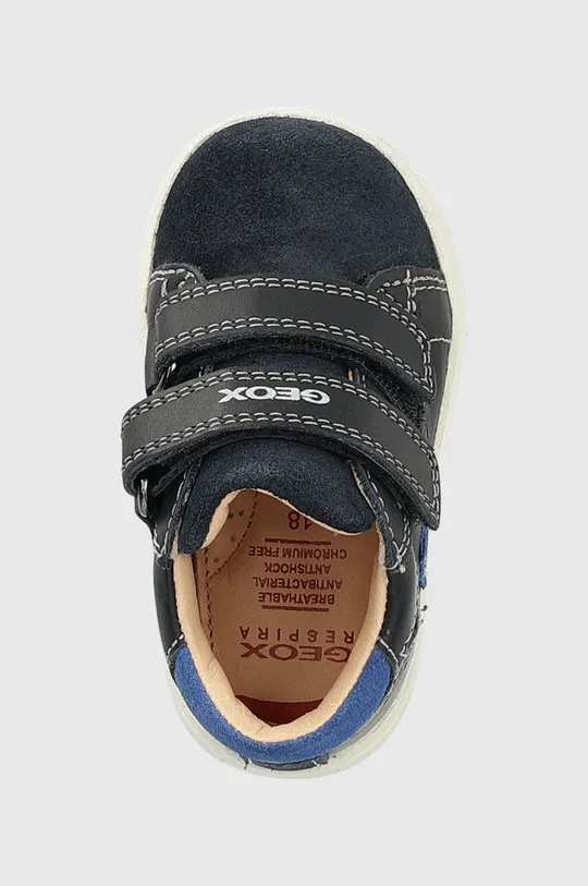 σκούρο μπλε Δερμάτινα παιδικά κλειστά παπούτσια Geox