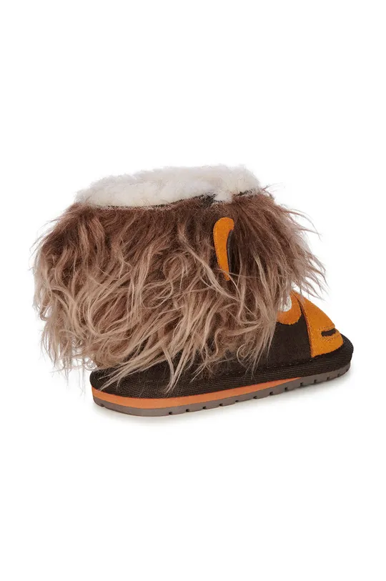 Dječje cipele za snijeg od brušene kože Emu Australia Orangutan Walker  Vanjski dio: Brušena koža Unutrašnji dio: Merino vuna Potplat: Sintetički materijal