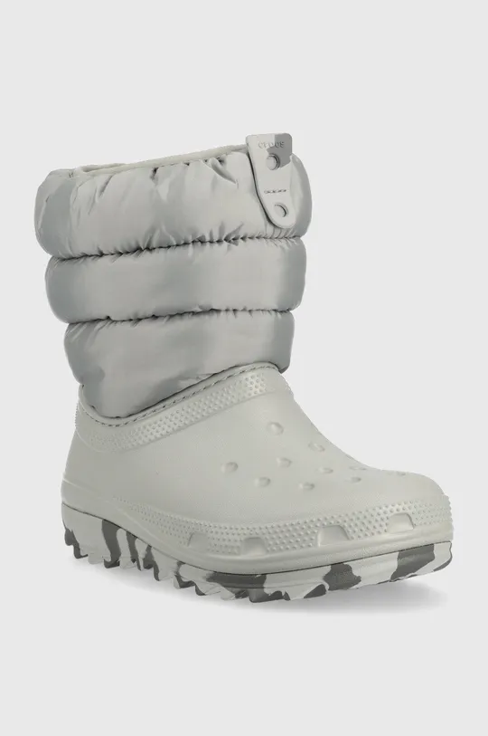 Παιδικές μπότες χιονιού Crocs γκρί