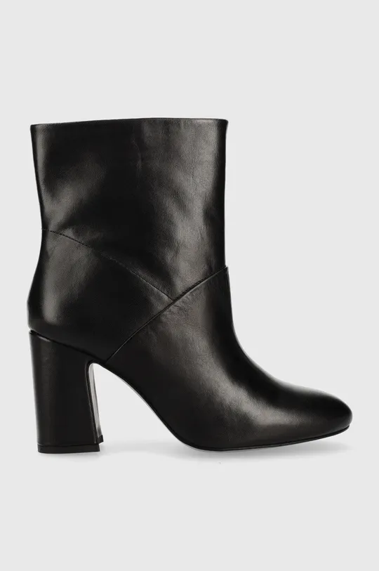 μαύρο Δερμάτινες μπότες Sisley Γυναικεία