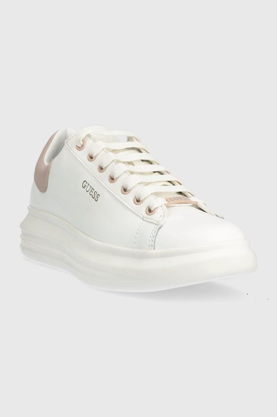 Guess sneakersy skórzane Vibo biały