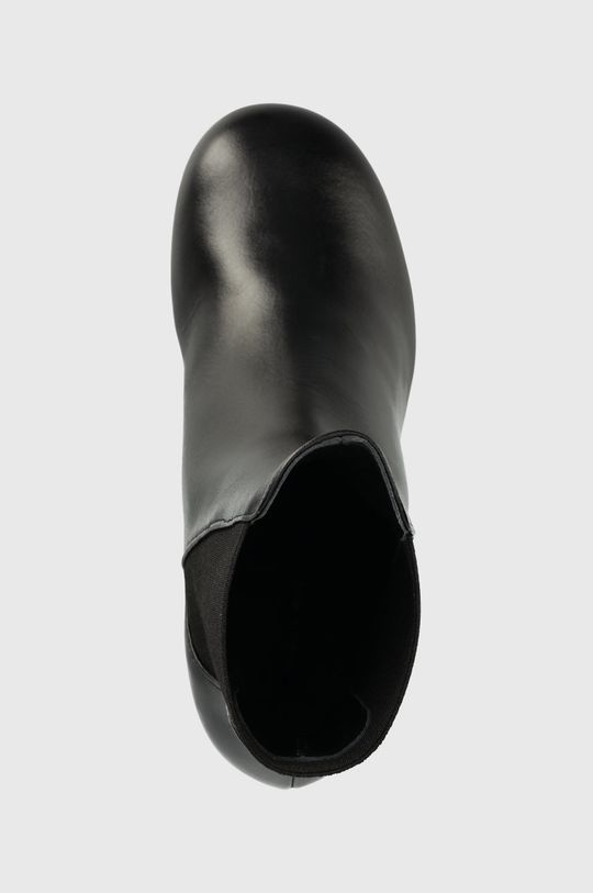 černá Kožené kotníkové boty Patrizia Pepe