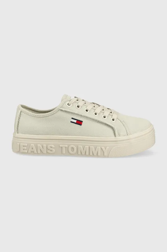 γκρί Πάνινα παπούτσια Tommy Jeans Flatform Γυναικεία
