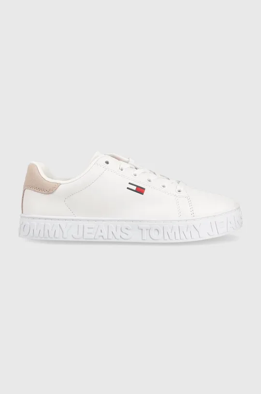 λευκό Δερμάτινα αθλητικά παπούτσια Tommy Jeans Sneaker Pop Γυναικεία