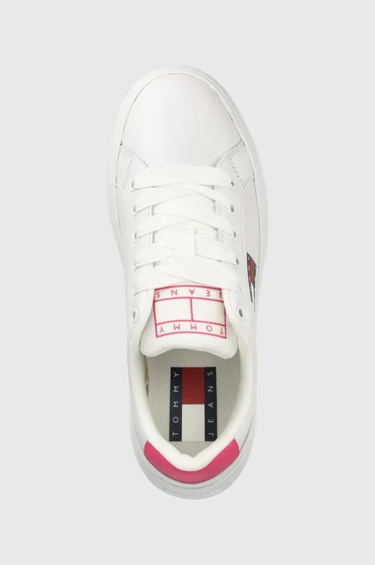 λευκό Δερμάτινα αθλητικά παπούτσια Tommy Jeans City Flatform