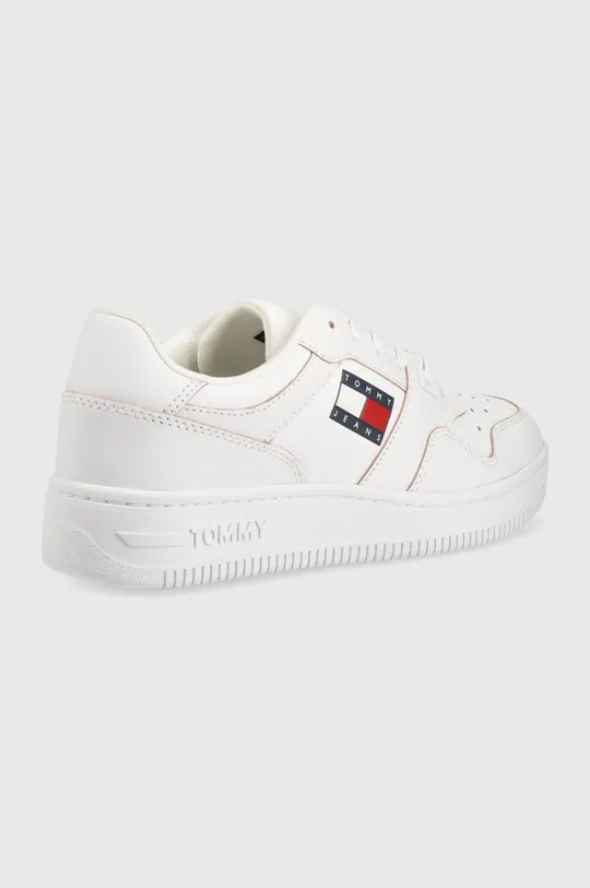 Δερμάτινα αθλητικά παπούτσια Tommy Jeans Etch Basket λευκό