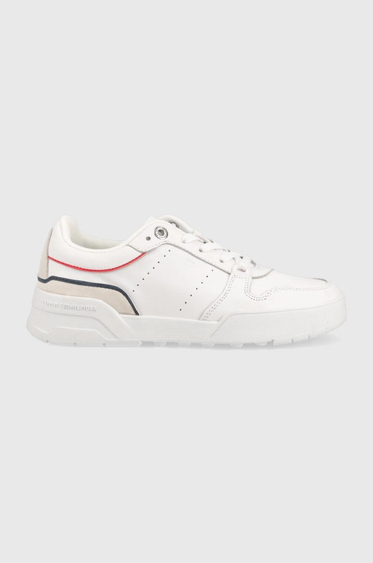 bela Usnjene superge Tommy Hilfiger Low Cut Basket Ženski