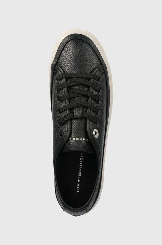 μαύρο Δερμάτινα αθλητικά παπούτσια Tommy Hilfiger Essential Th Leather
