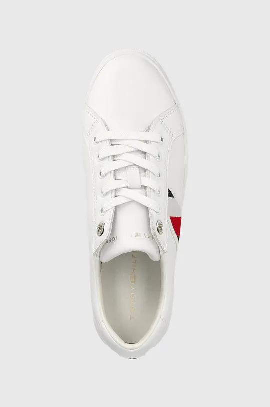λευκό Δερμάτινα αθλητικά παπούτσια Tommy Hilfiger Corporate Tommy Cupsole