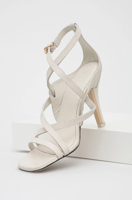 Kožne sandale Tommy Hilfiger Elevated Th High Heel bijela