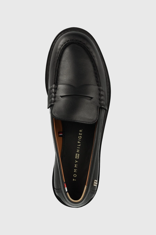 μαύρο Δερμάτινα μοκασίνια Tommy Hilfiger Th Preppy Flat Loafer