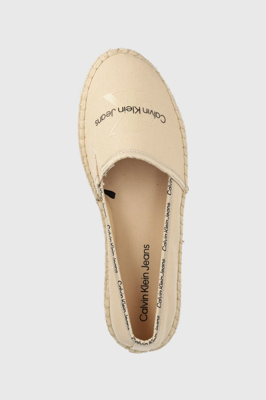 beżowy Calvin Klein Jeans espadryle Esparille Monogram YW0YW00660.AF6