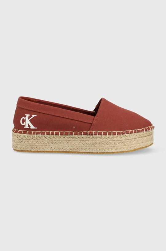 rjava Espadrile Calvin Klein Jeans Flatform Espadrille Ženski