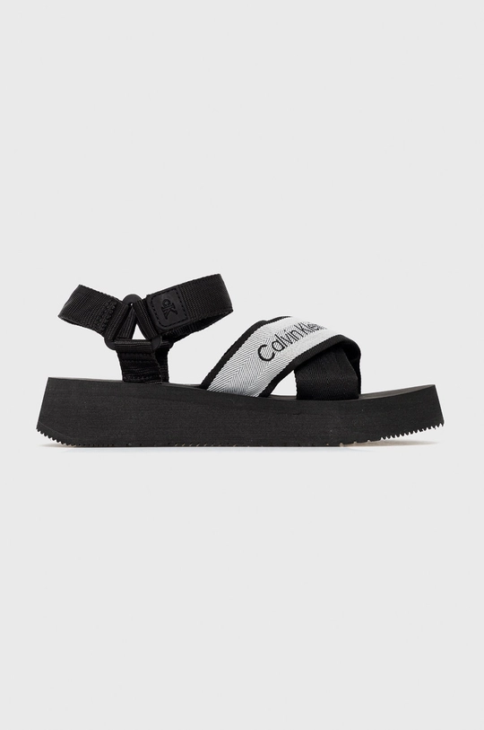 czarny Calvin Klein Jeans sandały Prefresato Sandal YW0YW00671.BDS Damski