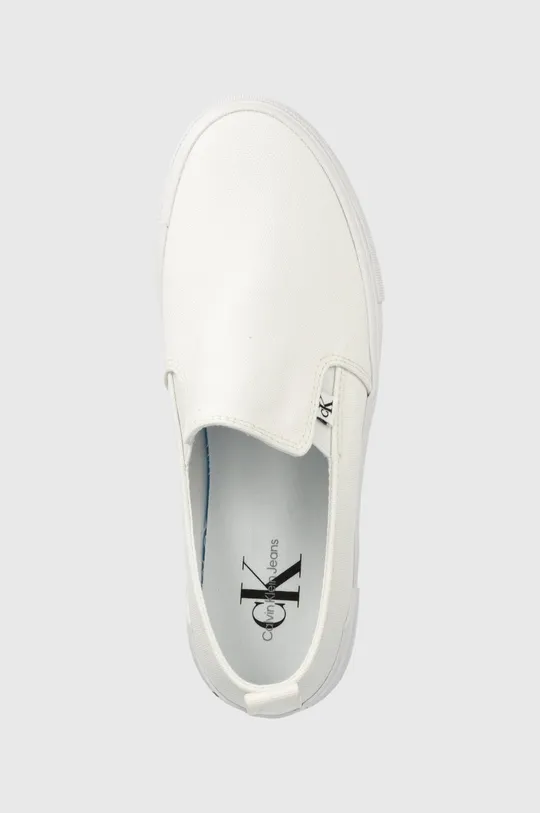λευκό Πάνινα παπούτσια Calvin Klein Jeans Vulcanized Flatform Bold Slipon
