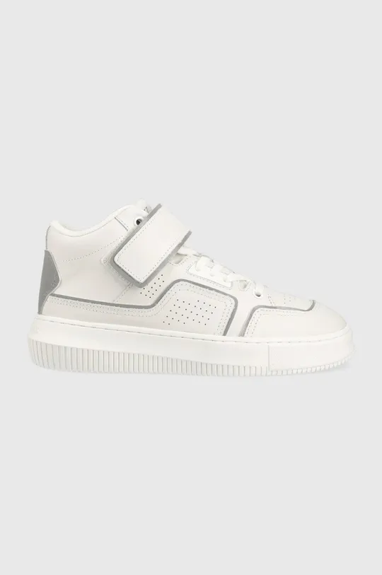λευκό Δερμάτινα αθλητικά παπούτσια Calvin Klein Jeans Chunky Cupsole Laceup Mid Γυναικεία