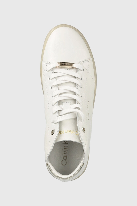 biały Calvin Klein sneakersy skórzane Cupsole Unlined High Top