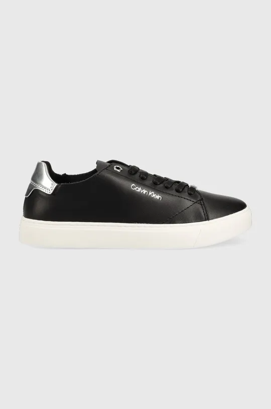 nero Calvin Klein sneakers in pelle Cupsole Unlined Lace Up Donna