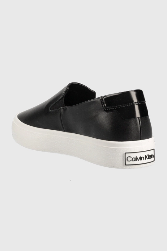 Kožne tenisice Calvin Klein Vulc Slip On Nano Fox  Vanjski dio: Prirodna koža Unutrašnji dio: Tekstilni materijal, Prirodna koža Potplat: Sintetički materijal