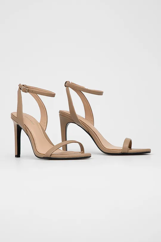 Kožené sandále Calvin Klein Essentia béžová