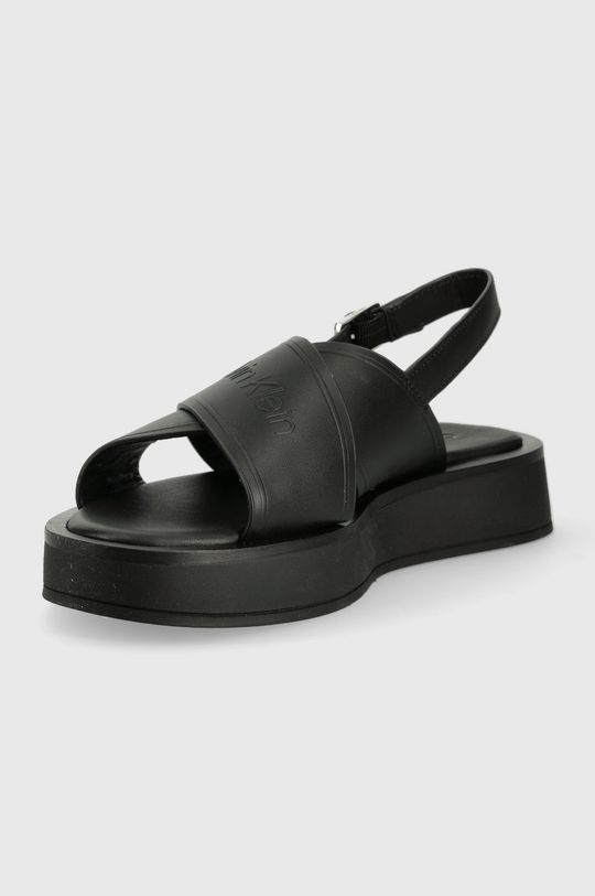 Calvin Klein sandały skórzane Flatform Sandal Cholewka: Skóra naturalna, Wnętrze: Skóra naturalna, Podeszwa: Materiał syntetyczny