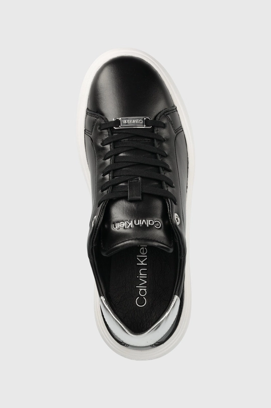 čierna Kožené tenisky Calvin Klein Gend Neut Lace Up