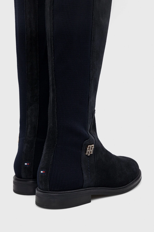 Čizme Tommy Hilfiger Th Essentials Longboot  Vanjski dio: Tekstilni materijal, Brušena koža Unutrašnji dio: Tekstilni materijal, Prirodna koža Potplat: Sintetički materijal