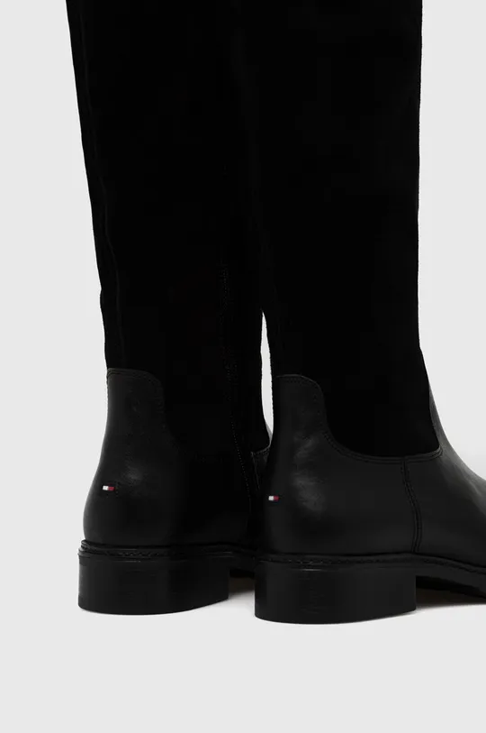 Usnjeni elegantni škornji Tommy Hilfiger  Zunanjost: Naravno usnje Notranjost: Tekstilni material, Naravno usnje Podplat: Sintetični material