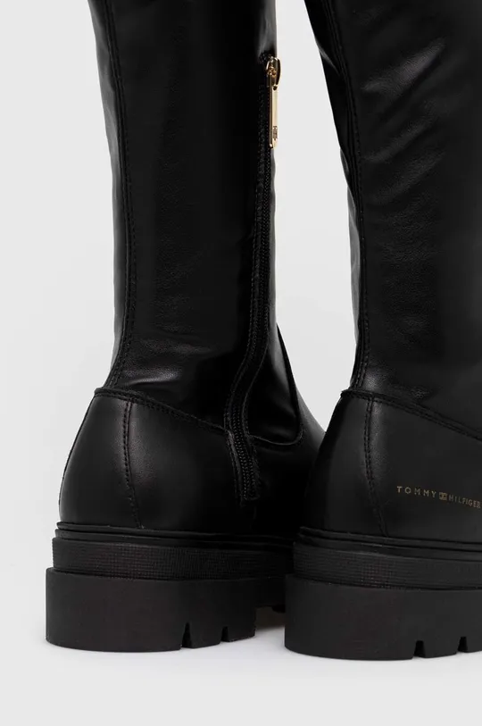 Δερμάτινες μπότες Tommy Hilfiger Monochromatic Over The Knee Boot  Πάνω μέρος: Υφαντικό υλικό, Φυσικό δέρμα Εσωτερικό: Υφαντικό υλικό, Φυσικό δέρμα Σόλα: Συνθετικό ύφασμα